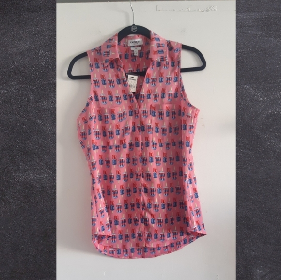 Pink popsicle print top - Picture 3 of 4